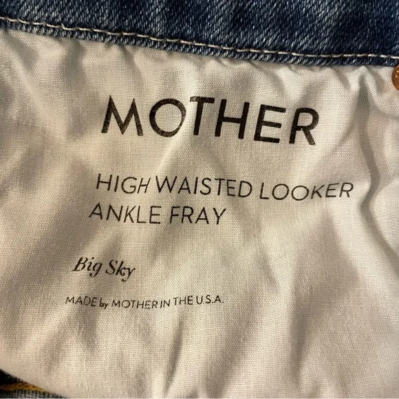 MOTHER High-waisted Looker Ankle Fray jeans in Big Sky (faded blue) - Picture 10 of 13